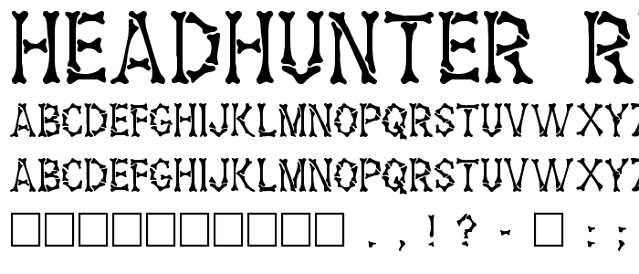 Headhunter Regular font